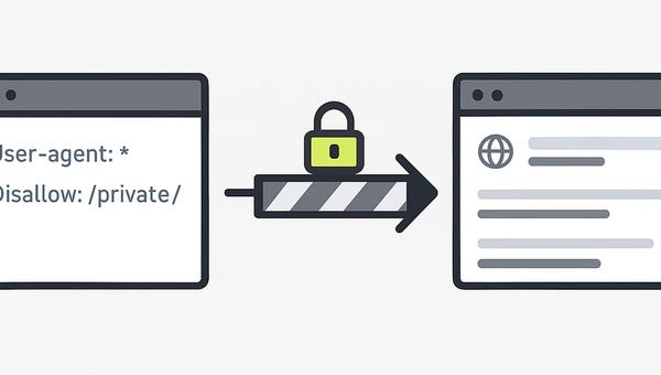 Ekran z plikiem robots.txt i wynikami wyszukiwania bez favicony z powodu blokady przekierowań.