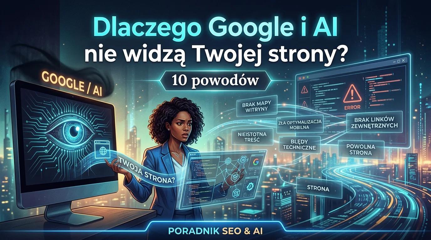 
Dlaczego Google i AI nie widzą Twojej strony? 10 powodów
